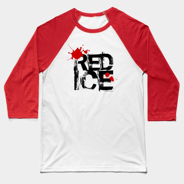 Red Ice (Hockey) Baseball T-Shirt by eBrushDesign